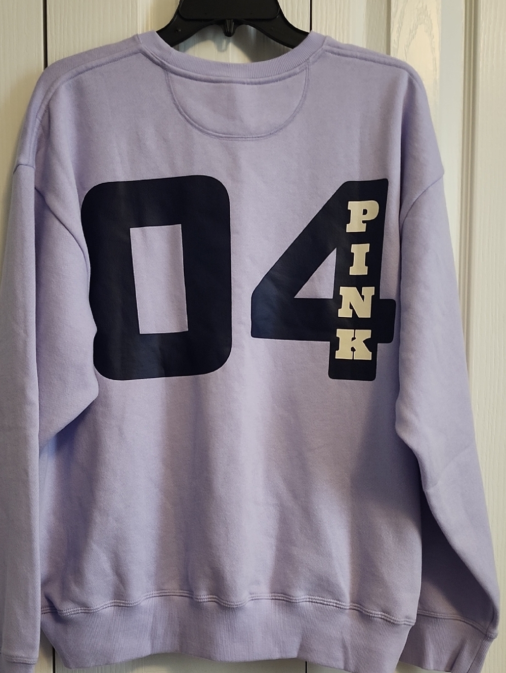 PINK '04' Lavender Crewneck Sweatshirt